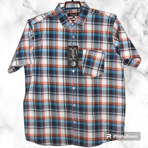 Fourcast Clothing Men's Plaid Short Sleeve Shirt